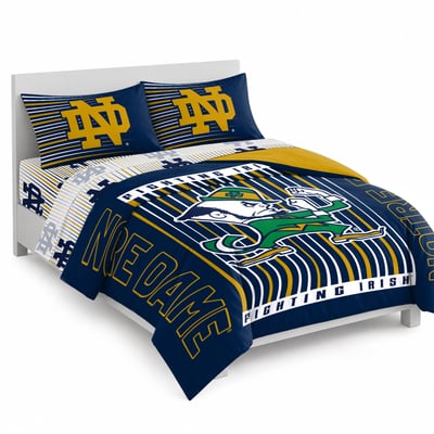Logo Brands Notre Dame Fighting Irish Momentum Bed In A Bag - Queen