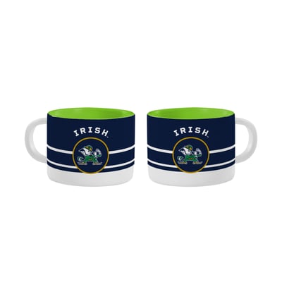 Notre Dame Fighting Irish Logo Brands Two-Pack Horizon Diamond Mug Set