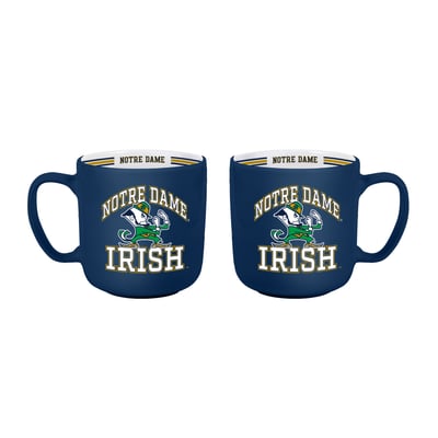 Notre Dame Fighting Irish Logo Brands Two-Piece 15oz. Stripe Mug Set