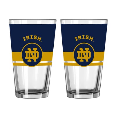 Notre Dame Fighting Irish Logo Brands Two-Piece 16oz. Horizon Pint Glass Set