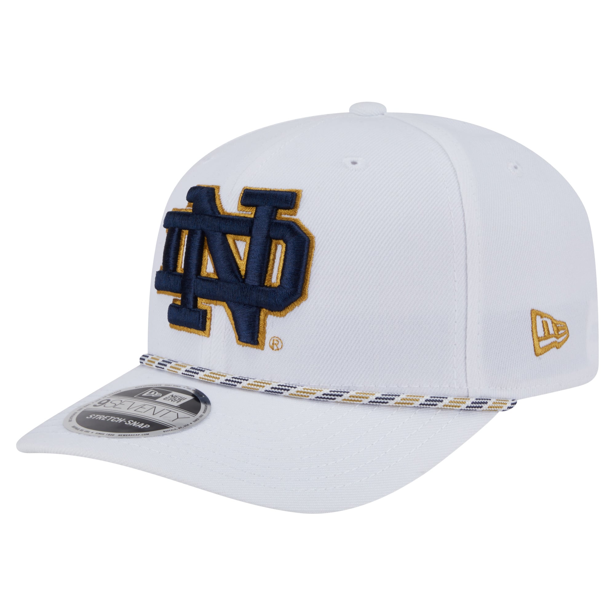 Notre Dame Fighting Irish New Era 9SEVENTY Stretch-Snap Hat - White