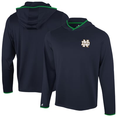  Notre Dame Fighting Irish Antigua Brink Color Pop Long Sleeve Hoodie T-Shirt - Navy