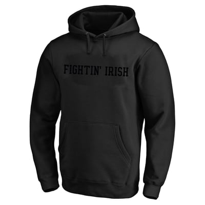  Notre Dame Fighting Irish Champion Big & Tall Tonal Hoodie - Black