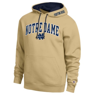  Notre Dame Fighting Irish Champion Arch Tackle Twill Hoodie - Gold