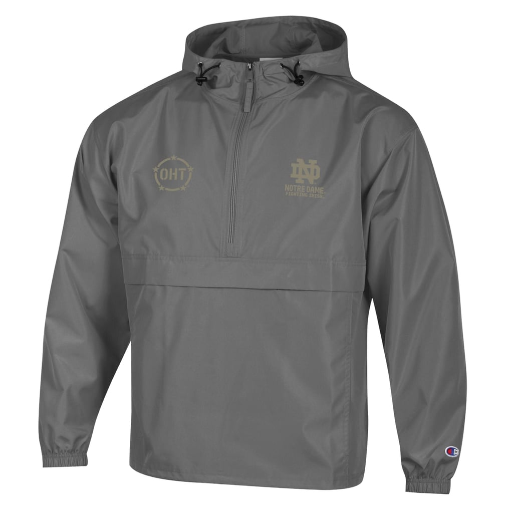 Notre Dame Fighting Irish Champion OHT Flag Packable Half-Zip Hooded ...