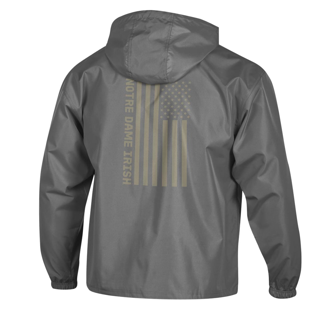 Notre Dame Fighting Irish Champion OHT Flag Packable Half-Zip Hooded ...