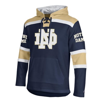  Notre Dame Fighting Irish Champion Lacer Fleece Hoodie - Navy