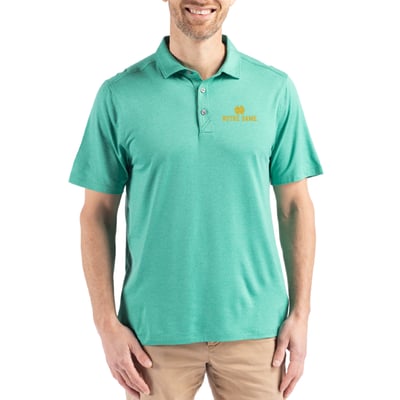 Notre Dame Fighting Irish Cutter & Buck Coastline Epic Comfort Eco Recycled Polo - Kelly Green