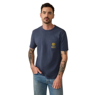 Notre Dame Fighting Irish FAHERTY Sunwashed Pocket T-Shirt - Navy