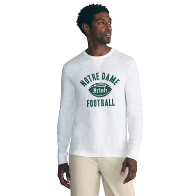 Notre Dame Fighting Irish FAHERTY Sunwashed Slub Sweatshirt - White