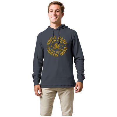 Notre Dame Fighting Irish League Collegiate Wear Guinness Leprechaun Waffle Knit Hoodie - Navy
