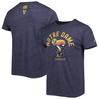 Notre Dame Fighting Irish League Collegiate Wear Guinness Victory Falls Tri-Blend T-Shirt - Navy