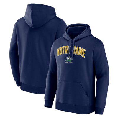  Notre Dame Fighting Irish Logo Athletic Primary Logo Fleece Pullover Hoodie - Navy