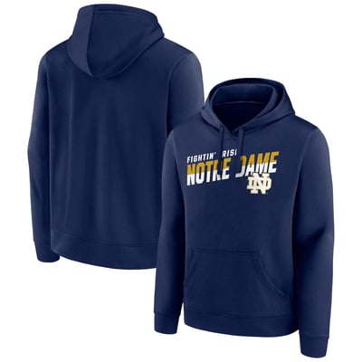 Notre Dame Fighting Irish Quick Slant Pullover Hoodie - Navy