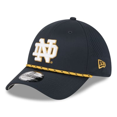  Notre Dame Fighting Irish New Era Performance Rope 39THIRTY Stretch Hat - Navy