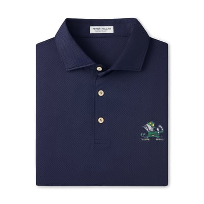  Notre Dame Fighting Irish Peter Millar Hugo Performance Jersey Polo - Navy