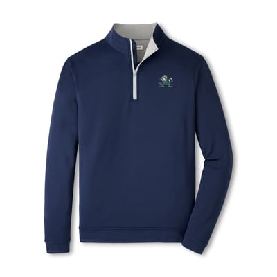  Notre Dame Fighting Irish Peter Millar Perth Performance Quarter-Zip Pullover - Navy