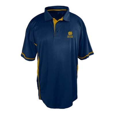 Notre Dame Fighting Irish Profile Big & Tall Color Block Panel Polo Men's - Navy