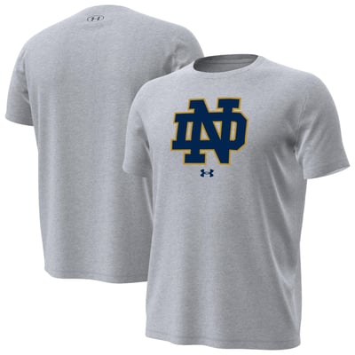  Notre Dame Fighting Irish Under Armour Core Tech Stretch T-Shirt - Gray