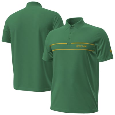 Notre Dame Fighting Irish Under Armour 2026 Sideline Playoff Chest Stripe Polo - Green