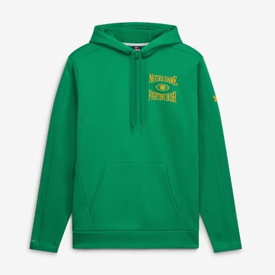 Notre Dame Fighting Irish Under Armour 2026 Sideline Pro Storm Fleece Hoodie - Green