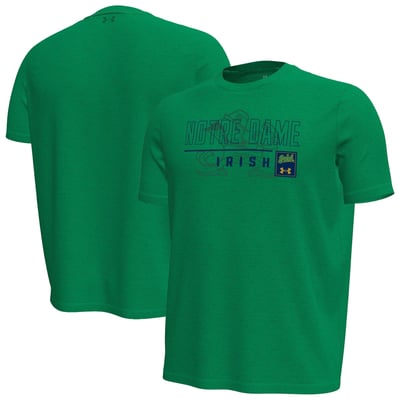  Notre Dame Fighting Irish Under Armour Gameday Motion Heavyweight T-Shirt - Green