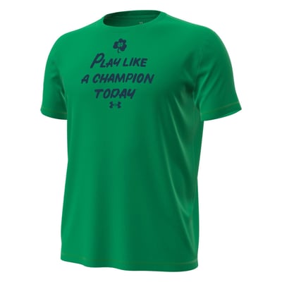 Notre Dame Fighting Irish Under Armour PLACT Tech Stretch T-Shirt - Kelly Green
