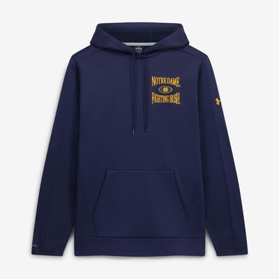 Notre Dame Fighting Irish Under Armour 2026 Sideline Pro Storm Fleece Hoodie - Navy