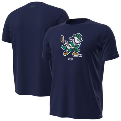  Notre Dame Fighting Irish Under Armour Core Tech Stretch T-Shirt - Navy
