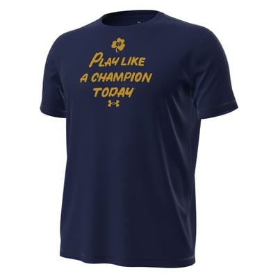 Notre Dame Fighting Irish Under Armour PLACT Tech Stretch T-Shirt - Navy