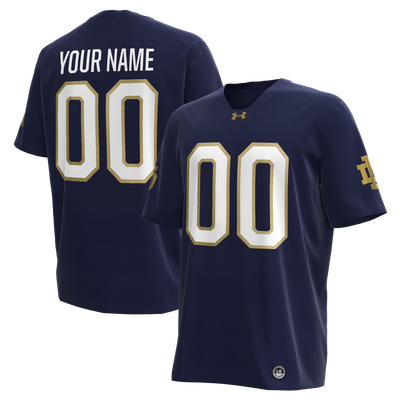 Notre Dame Fighting Irish Under Armour Replica Custom Football Jersey - Navy