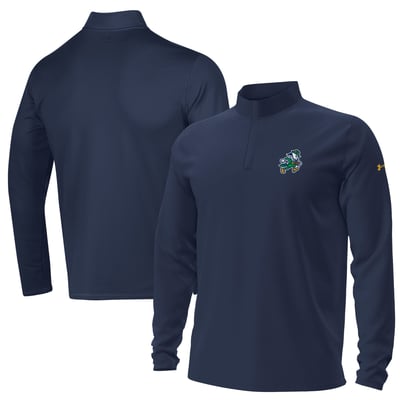 Notre Dame Fighting Irish Under Armour Sporting Leprechaun Motion Quarter-Zip Jacket - Navy