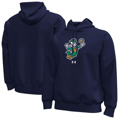 Notre Dame Fighting Irish Under Armour Volleyball Leprechaun Core Icon Fleece Hoodie - Navy
