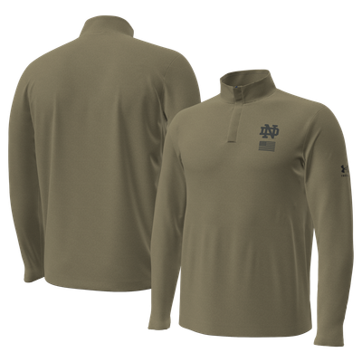 Notre Dame Fighting Irish Under Armour 2026 Freedom Collection Motion Quarter-Zip Pullover - Tan