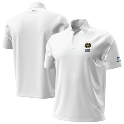 Notre Dame Fighting Irish Under Armour 2026 Freedom Collection Polo - White