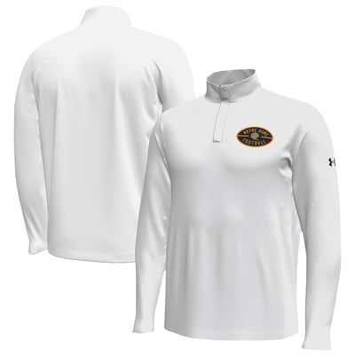  Notre Dame Fighting Irish Under Armour 2026 Shamrock Series Football Icon Quarter-Zip Pullover - White