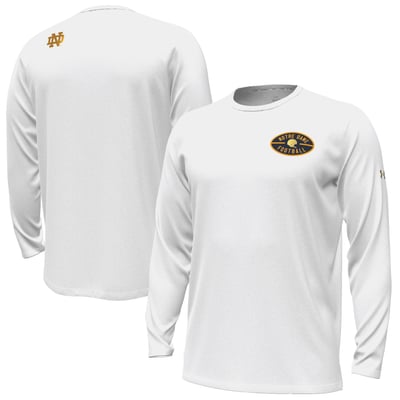  Notre Dame Fighting Irish Under Armour 2026 Shamrock Series Icon Vanish Long Sleeve T-Shirt - White