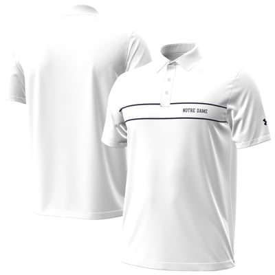 Notre Dame Fighting Irish Under Armour 2026 Sideline Playoff Chest Stripe Polo - White