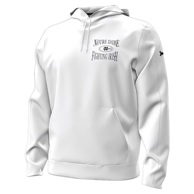 Notre Dame Fighting Irish Under Armour 2026 Sideline Pro Storm Fleece Hoodie - White