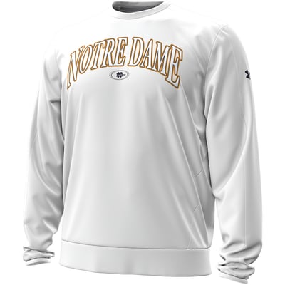 Notre Dame Fighting Irish Under Armour 2026 Sideline Pro Storm Fleece Hoodie - White