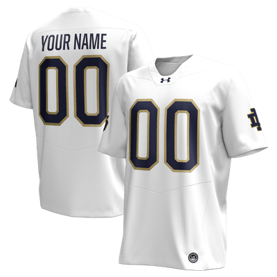 Notre Dame Fighting Irish Under Armour Replica Custom Football Jersey - White