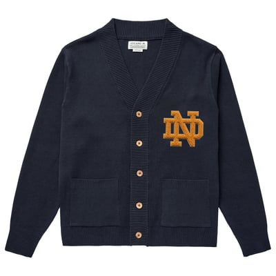  Notre Dame Fighting Irish Uscape Apparel Renew Full-Button Cardigan - Navy