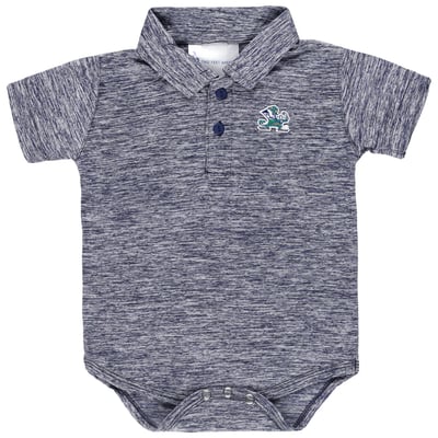 Notre Dame Fighting Irish Two Feet Ahead Newborn & Infant Space-Dye Golf Polo Bodysuit - Navy