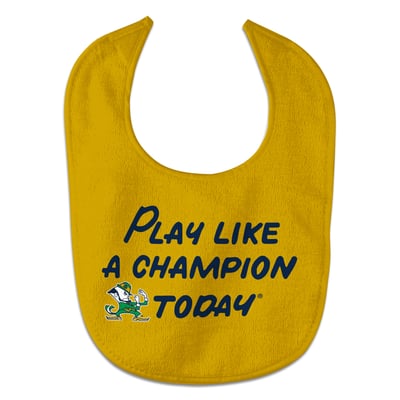 Notre Dame Fighting Irish WinCraft Newborn & Infant All-Pro Play Like A Champ Today Baby Bib