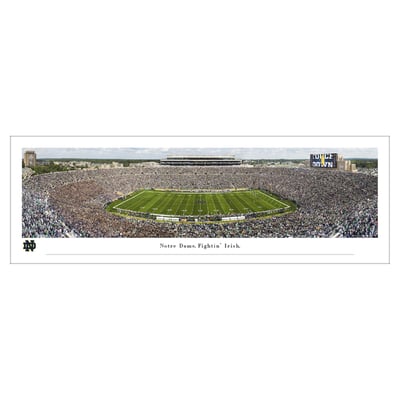 Notre Dame Fighting Irish 13.5" x 40" Unframed Print