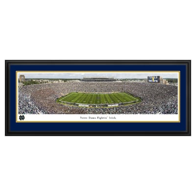 Notre Dame Fighting Irish 18" x 44" Double-Mat Deluxe Frame Print