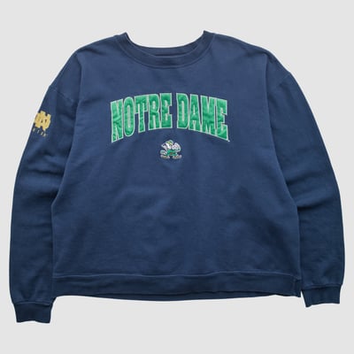 Notre Dame Fighting Irish Adidas 2000s Pullover Sweatshirt - Navy - XL by Fanatics Real Vintage