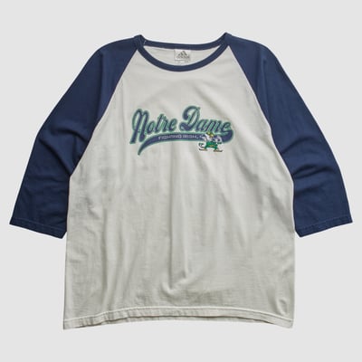 Notre Dame Fighting Irish Adidas 2000s T-shirt - White - XL by Fanatics Real Vintage