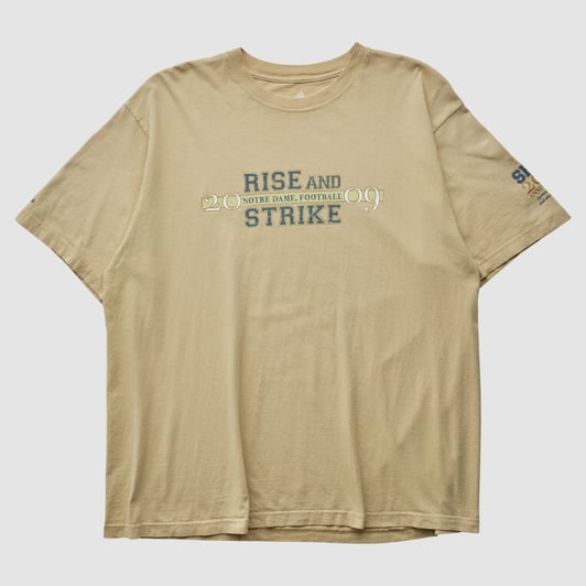 Notre Dame Fighting Irish Adidas 2009 T-shirt - Beige - XL by Fanatics Real Vintage