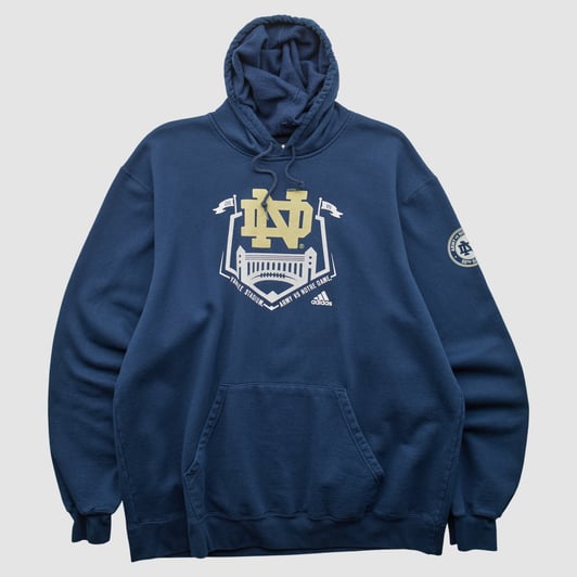Notre Dame Fighting Irish Adidas 2010 Hooded Pullover Sweatshirt - Navy - XL by Fanatics Real Vintage